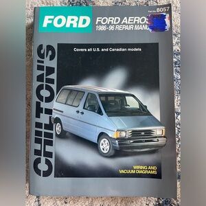 1985-90 Ford Aerostar Van Chilton's Total Car Care Repair Manual #8057